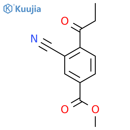Methyl 3-cyano-4-propionylbenzoate structure