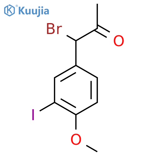 1-Bromo-1-(3-iodo-4-methoxyphenyl)propan-2-one structure