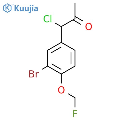 1-(3-Bromo-4-(fluoromethoxy)phenyl)-1-chloropropan-2-one structure