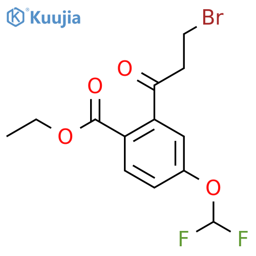 Ethyl 2-(3-bromopropanoyl)-4-(difluoromethoxy)benzoate structure