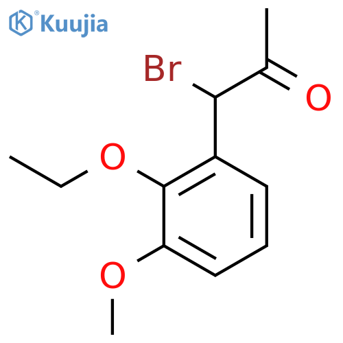 1-Bromo-1-(2-ethoxy-3-methoxyphenyl)propan-2-one structure