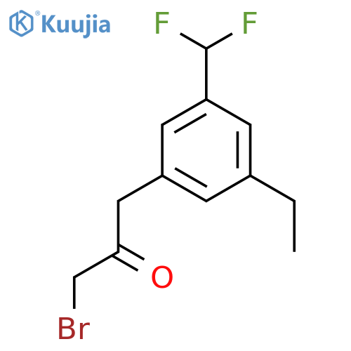 1-Bromo-3-(3-(difluoromethyl)-5-ethylphenyl)propan-2-one structure