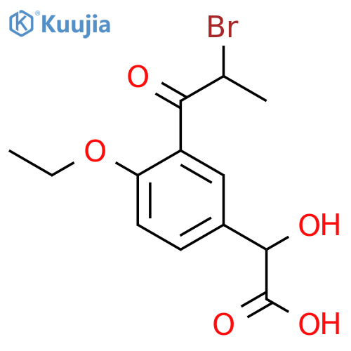 3-(2-Bromopropanoyl)-4-ethoxymandelic acid structure