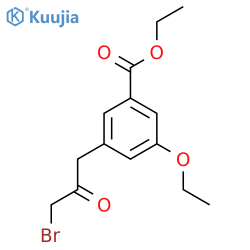 Ethyl 3-(3-bromo-2-oxopropyl)-5-ethoxybenzoate structure