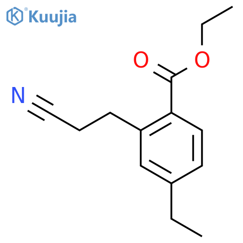 Ethyl 2-(2-cyanoethyl)-4-ethylbenzoate structure
