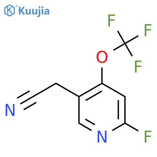 2-Fluoro-4-(trifluoromethoxy)pyridine-5-acetonitrile structure