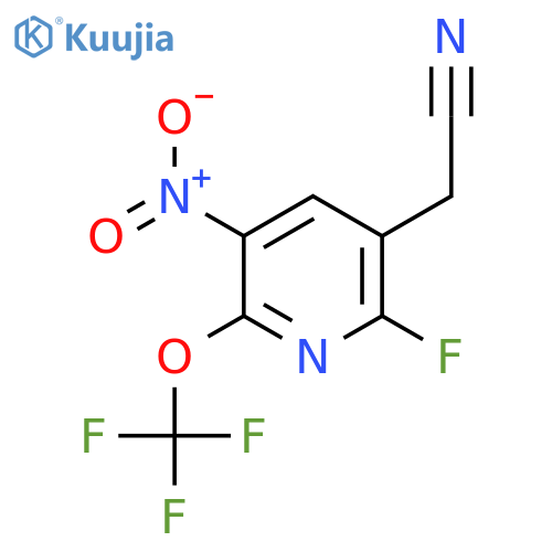 2-Fluoro-5-nitro-6-(trifluoromethoxy)pyridine-3-acetonitrile structure