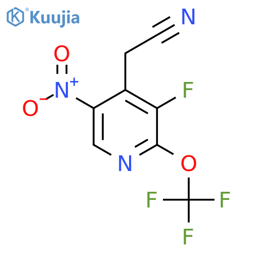 3-Fluoro-5-nitro-2-(trifluoromethoxy)pyridine-4-acetonitrile structure