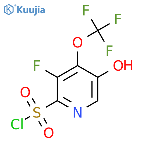 3-Fluoro-5-hydroxy-4-(trifluoromethoxy)pyridine-2-sulfonyl chloride structure