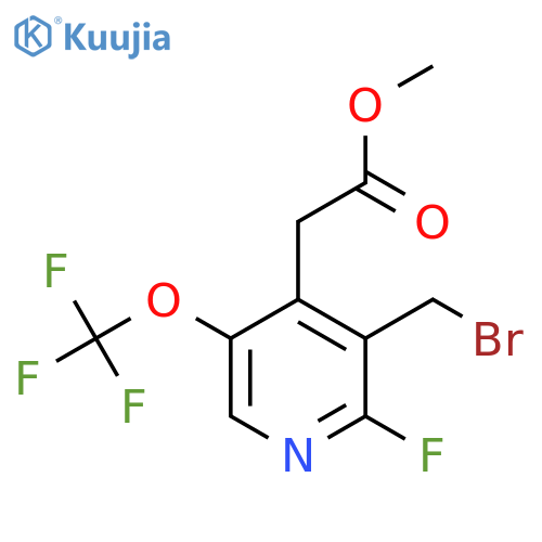 Methyl 3-(bromomethyl)-2-fluoro-5-(trifluoromethoxy)pyridine-4-acetate structure