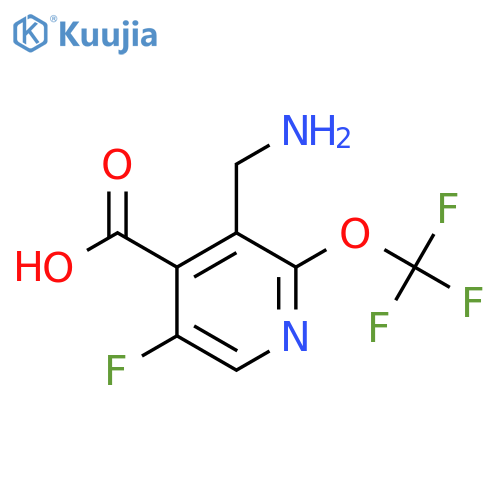3-(Aminomethyl)-5-fluoro-2-(trifluoromethoxy)pyridine-4-carboxylic acid structure