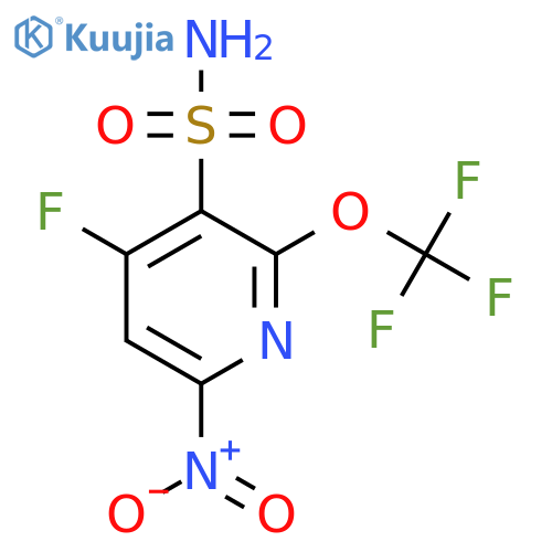 4-Fluoro-6-nitro-2-(trifluoromethoxy)pyridine-3-sulfonamide structure