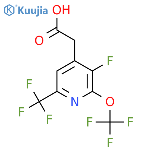 3-Fluoro-2-(trifluoromethoxy)-6-(trifluoromethyl)pyridine-4-acetic acid structure