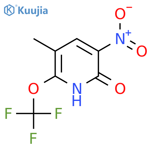 2-Hydroxy-5-methyl-3-nitro-6-(trifluoromethoxy)pyridine structure