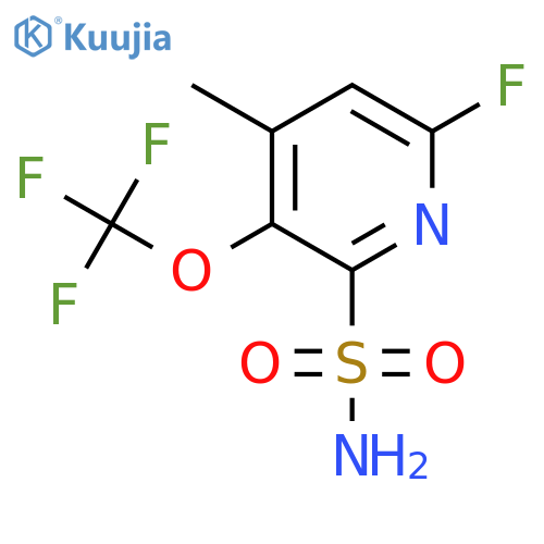 6-Fluoro-4-methyl-3-(trifluoromethoxy)pyridine-2-sulfonamide structure