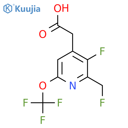 3-Fluoro-2-(fluoromethyl)-6-(trifluoromethoxy)pyridine-4-acetic acid structure