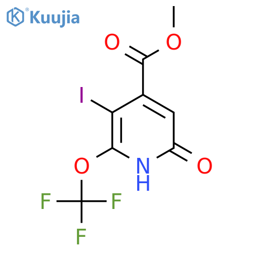 Methyl 6-hydroxy-3-iodo-2-(trifluoromethoxy)pyridine-4-carboxylate structure
