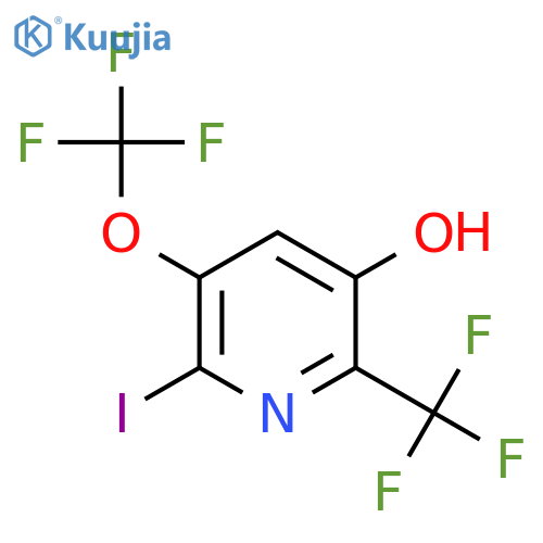 5-Hydroxy-2-iodo-3-(trifluoromethoxy)-6-(trifluoromethyl)pyridine structure