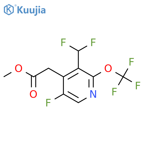 Methyl 3-(difluoromethyl)-5-fluoro-2-(trifluoromethoxy)pyridine-4-acetate structure