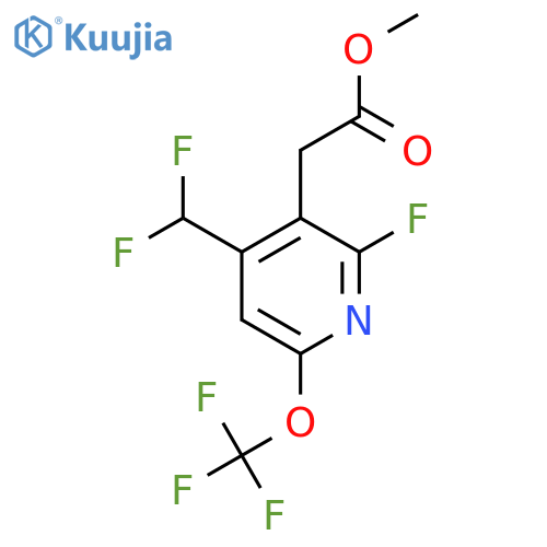 Methyl 4-(difluoromethyl)-2-fluoro-6-(trifluoromethoxy)pyridine-3-acetate structure