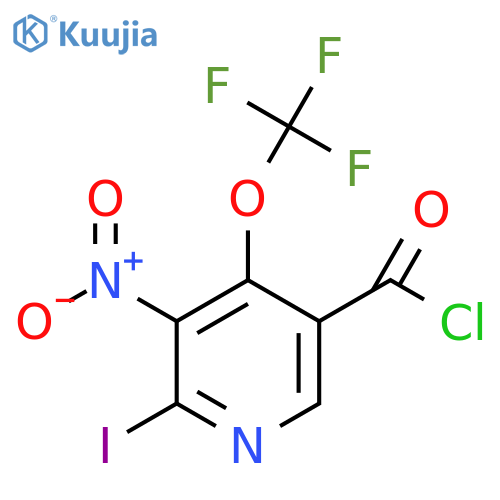 2-Iodo-3-nitro-4-(trifluoromethoxy)pyridine-5-carbonyl chloride structure