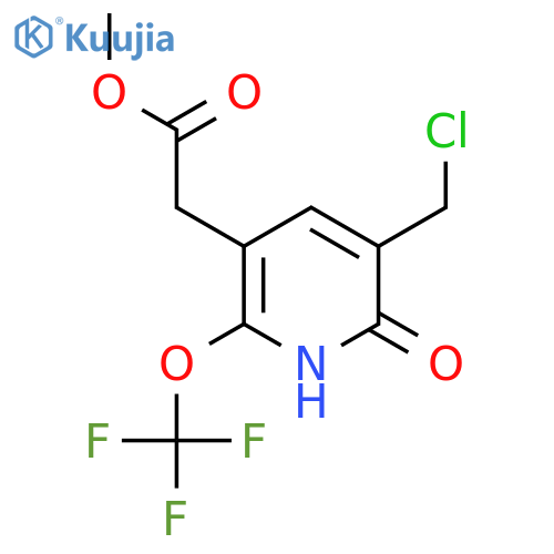 Methyl 3-(chloromethyl)-2-hydroxy-6-(trifluoromethoxy)pyridine-5-acetate structure