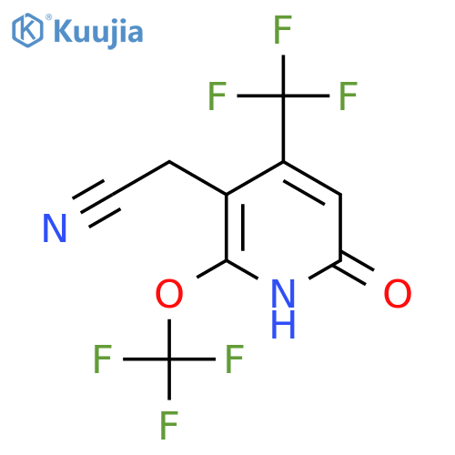 6-Hydroxy-2-(trifluoromethoxy)-4-(trifluoromethyl)pyridine-3-acetonitrile structure