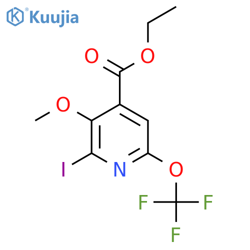 Ethyl 2-iodo-3-methoxy-6-(trifluoromethoxy)pyridine-4-carboxylate structure