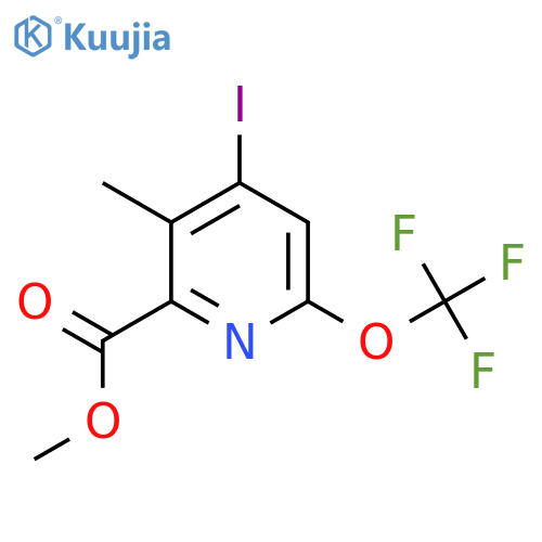 Methyl 4-iodo-3-methyl-6-(trifluoromethoxy)pyridine-2-carboxylate structure