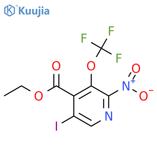 Ethyl 5-iodo-2-nitro-3-(trifluoromethoxy)pyridine-4-carboxylate structure