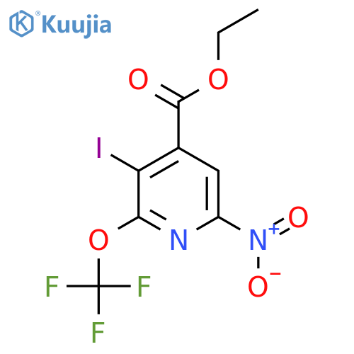 Ethyl 3-iodo-6-nitro-2-(trifluoromethoxy)pyridine-4-carboxylate structure