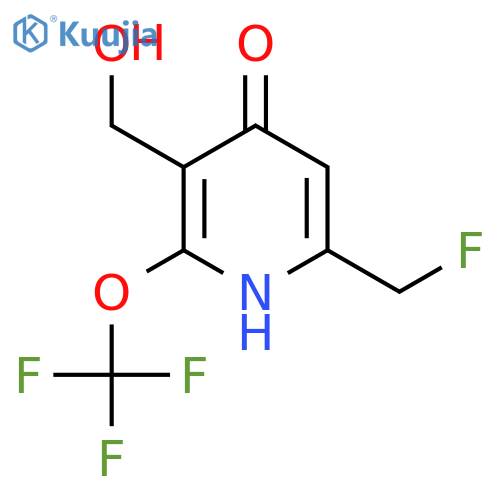6-(Fluoromethyl)-4-hydroxy-2-(trifluoromethoxy)pyridine-3-methanol structure