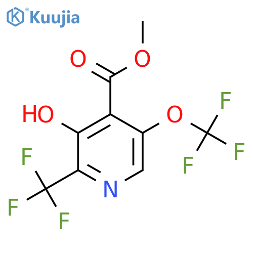 Methyl 3-hydroxy-5-(trifluoromethoxy)-2-(trifluoromethyl)pyridine-4-carboxylate structure
