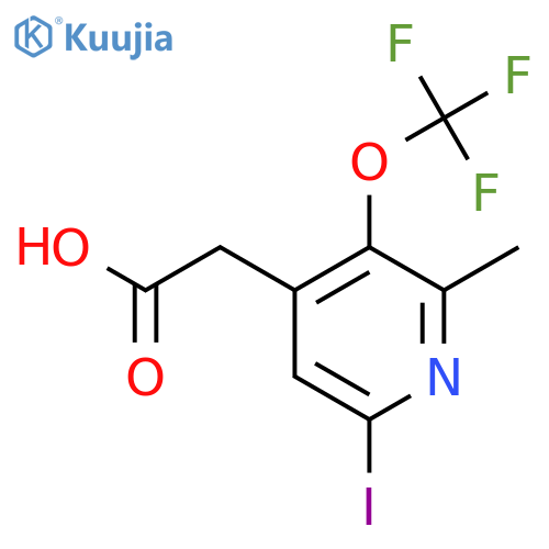 6-Iodo-2-methyl-3-(trifluoromethoxy)pyridine-4-acetic acid structure