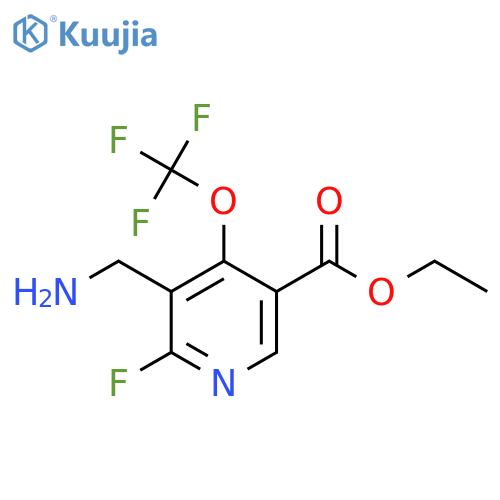 Ethyl 3-(aminomethyl)-2-fluoro-4-(trifluoromethoxy)pyridine-5-carboxylate structure