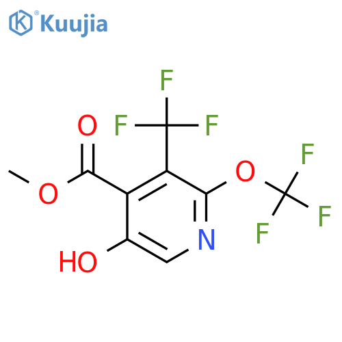 Methyl 5-hydroxy-2-(trifluoromethoxy)-3-(trifluoromethyl)pyridine-4-carboxylate structure