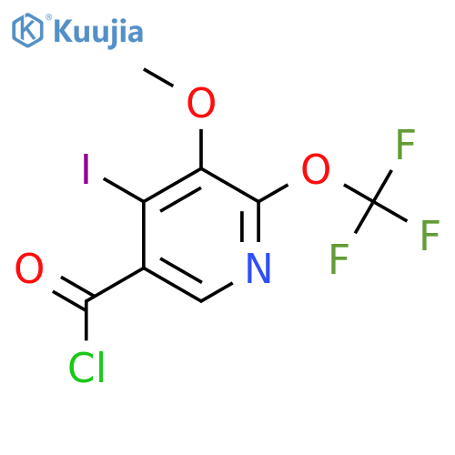 4-Iodo-3-methoxy-2-(trifluoromethoxy)pyridine-5-carbonyl chloride structure