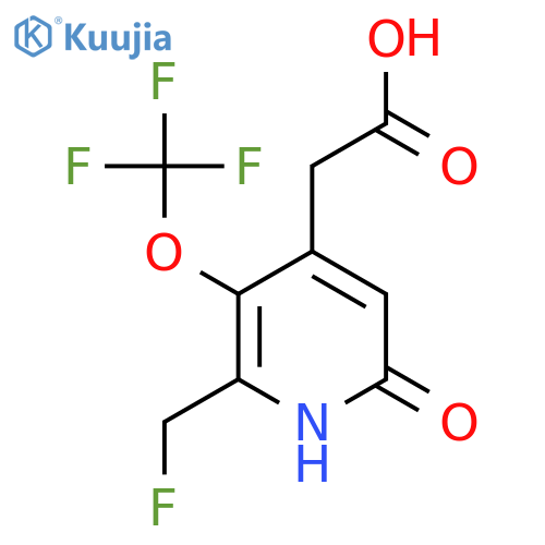 2-(Fluoromethyl)-6-hydroxy-3-(trifluoromethoxy)pyridine-4-acetic acid structure