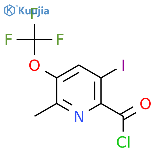 5-Iodo-2-methyl-3-(trifluoromethoxy)pyridine-6-carbonyl chloride structure