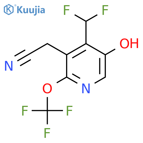 4-(Difluoromethyl)-5-hydroxy-2-(trifluoromethoxy)pyridine-3-acetonitrile structure