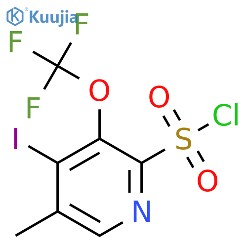 4-Iodo-5-methyl-3-(trifluoromethoxy)pyridine-2-sulfonyl chloride structure