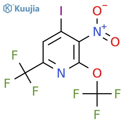 4-Iodo-3-nitro-2-(trifluoromethoxy)-6-(trifluoromethyl)pyridine structure