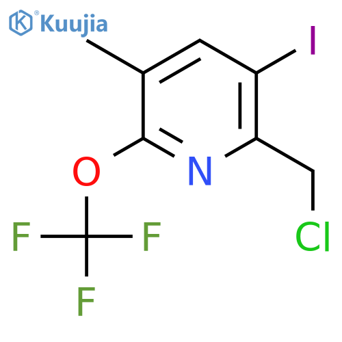 2-(Chloromethyl)-3-iodo-5-methyl-6-(trifluoromethoxy)pyridine structure