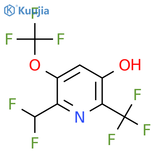 2-(Difluoromethyl)-5-hydroxy-3-(trifluoromethoxy)-6-(trifluoromethyl)pyridine structure