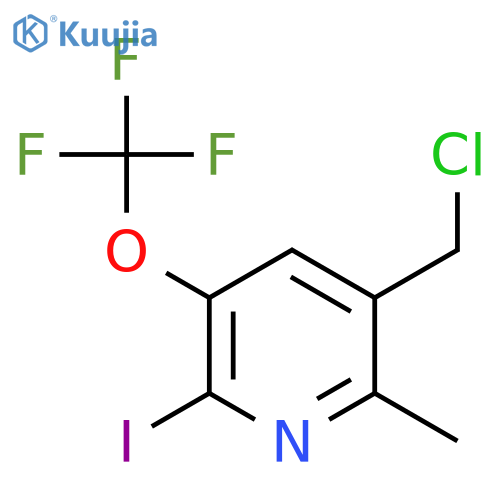 3-(Chloromethyl)-6-iodo-2-methyl-5-(trifluoromethoxy)pyridine structure