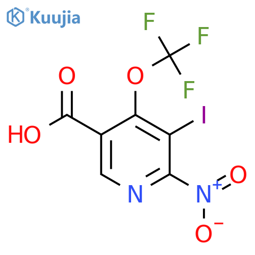 3-Iodo-2-nitro-4-(trifluoromethoxy)pyridine-5-carboxylic acid structure