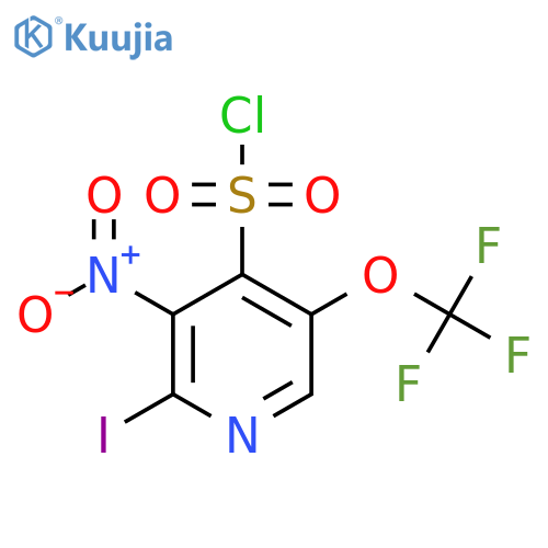 2-Iodo-3-nitro-5-(trifluoromethoxy)pyridine-4-sulfonyl chloride structure