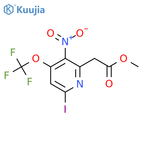 Methyl 6-iodo-3-nitro-4-(trifluoromethoxy)pyridine-2-acetate structure