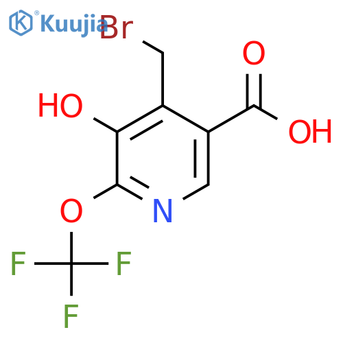 4-(Bromomethyl)-3-hydroxy-2-(trifluoromethoxy)pyridine-5-carboxylic acid structure