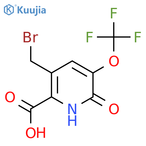 5-(Bromomethyl)-2-hydroxy-3-(trifluoromethoxy)pyridine-6-carboxylic acid structure